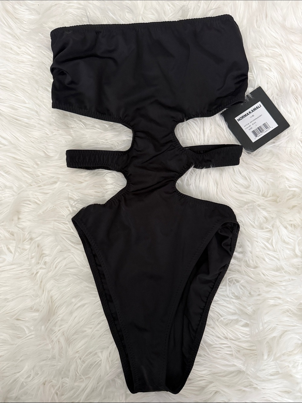 Norma Kamali Black Cutout Kids One-Piece Swimsuit - Norma Kamali
